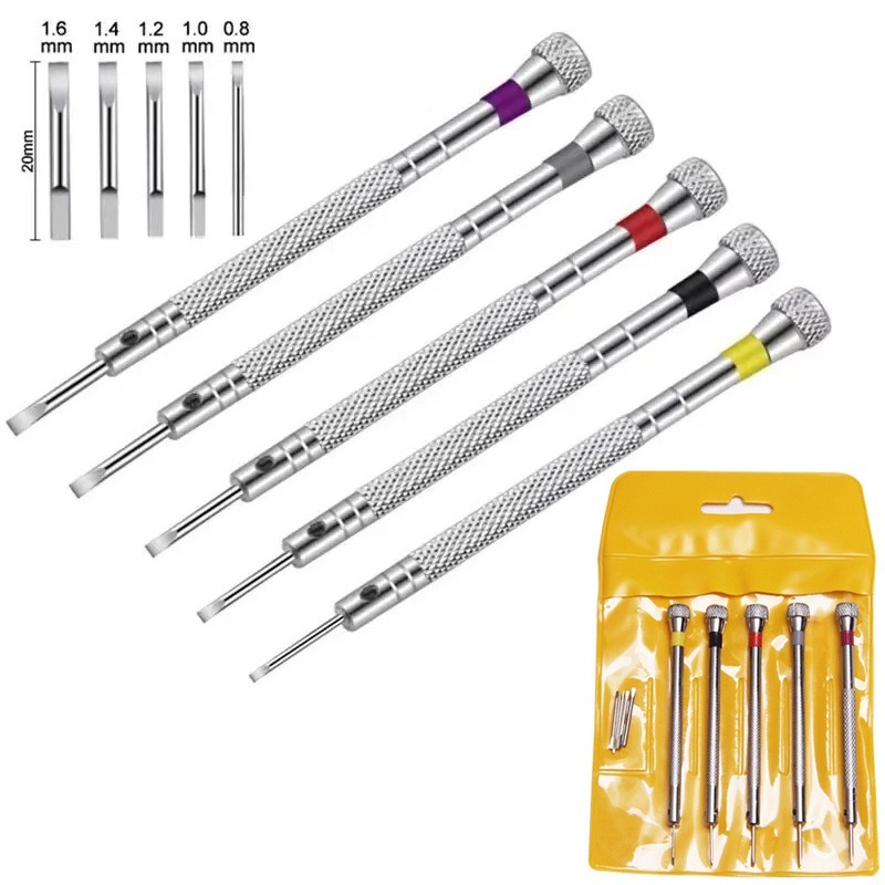 Luxury Watch Cleaning Kit - 0.8-1.6mm Steel Screwdriver for Watch Repairing