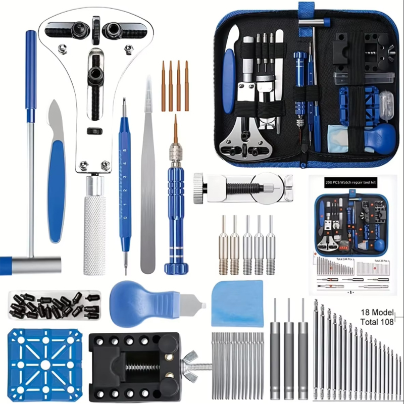 Luxury Watch Cleaning Kit - 185pcs Watch Repair Kit Professional Watch