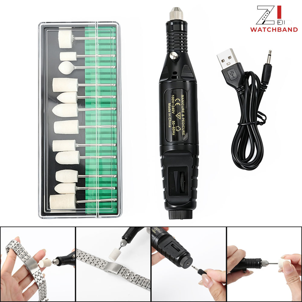 Luxury Watch Cleaning Kit - 1 Set Watchband Polishing Tools Wool