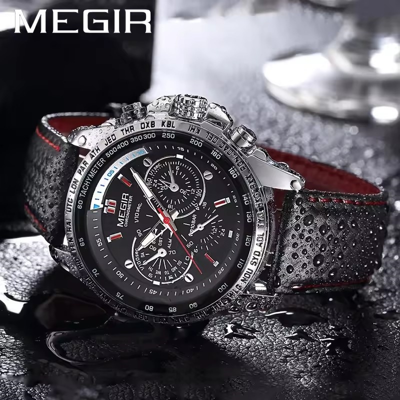 MEGIR 1010 Popular Men's Quart - Open Heart Watch recension och pris