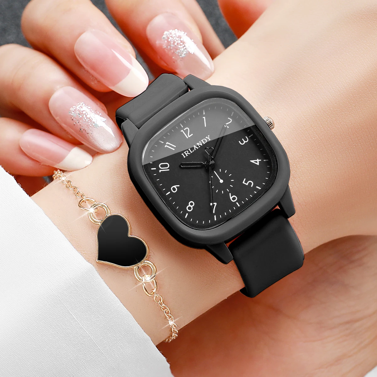 4PCS Fashion Square Women Quar - Open Heart Watch recension och pris