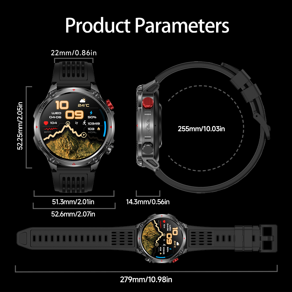 HT45 GPS Smart Watch - 1100mAh - Open Heart Watch recension och pris