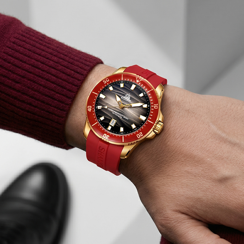 SHANGHAI Watch Men's Diver Wat - Open Heart Watch recension och pris