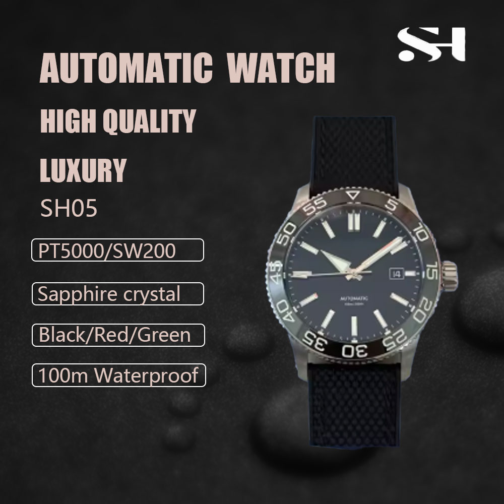 SH05 Men's Automatic Dive Mech - Exhibition Caseback recension och pris