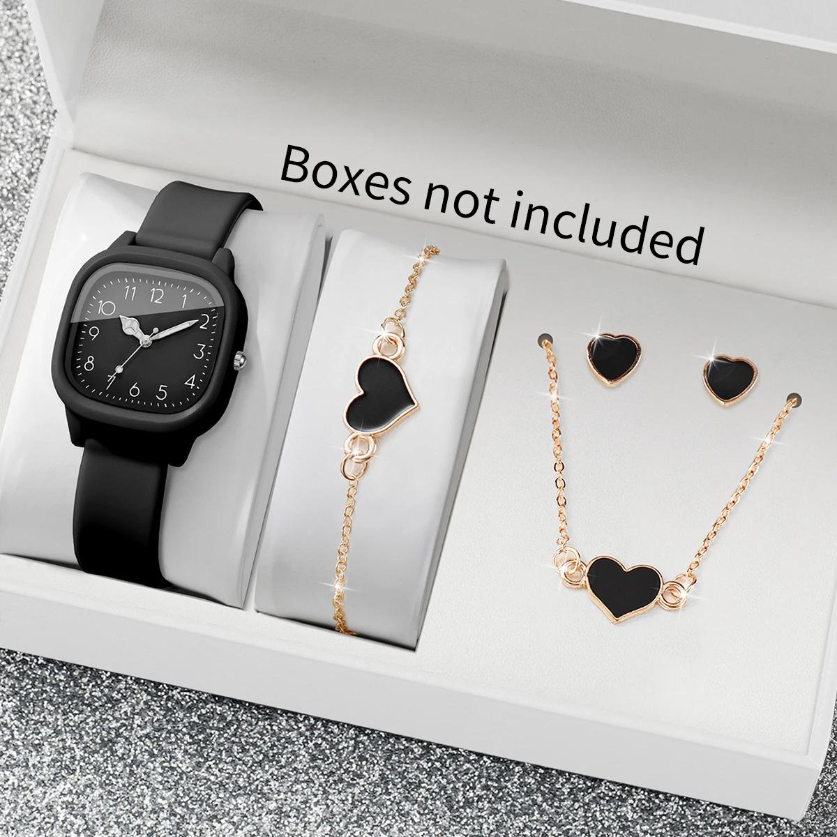 5PCS Fashion Square Women Watc - Open Heart Watch recension och pris