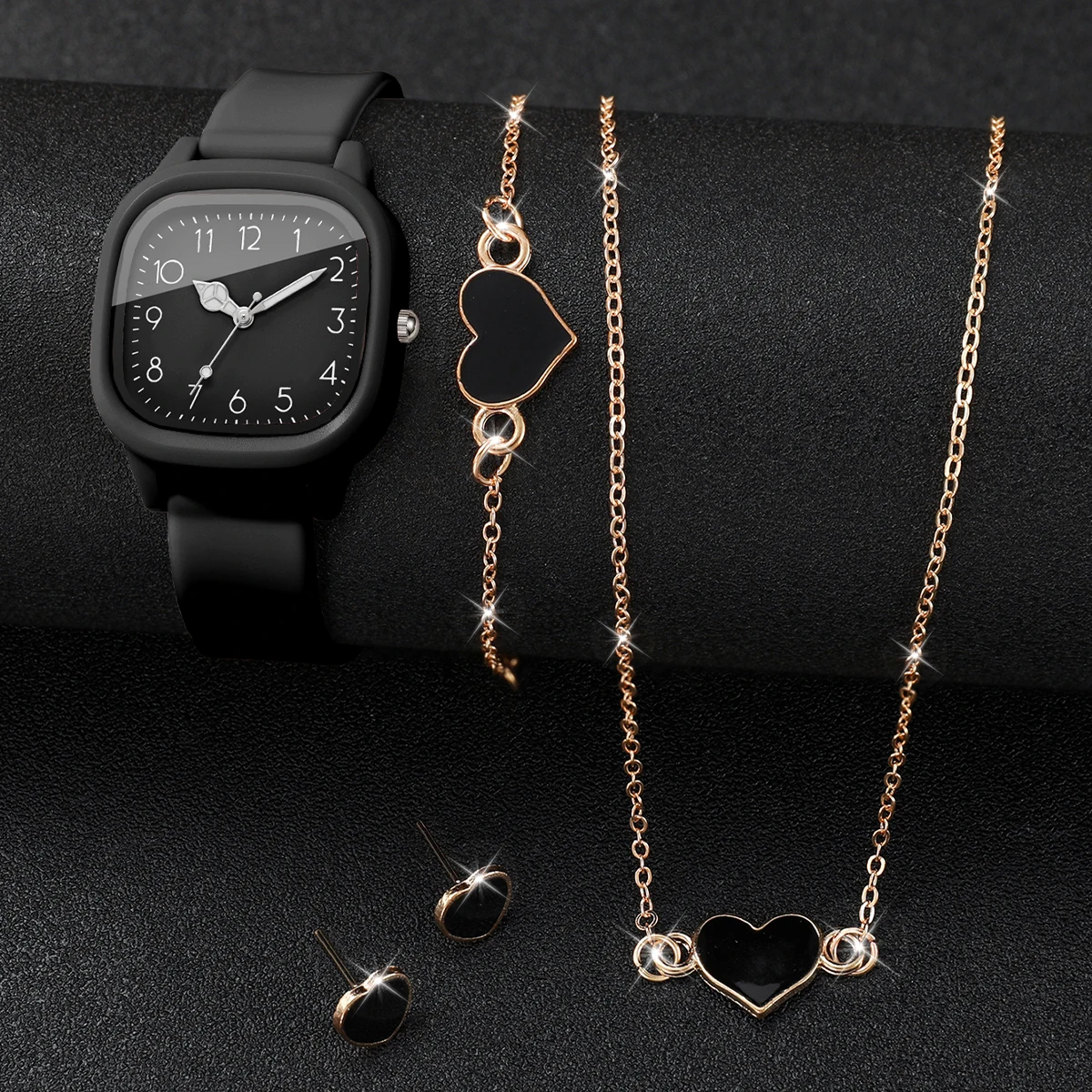 5PCS Fashion Square Women Watc - Open Heart Watch recension och pris
